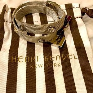 Henri Bendel Petal wrap bracelet in silver; BRAND new with tag and jewelry bag.